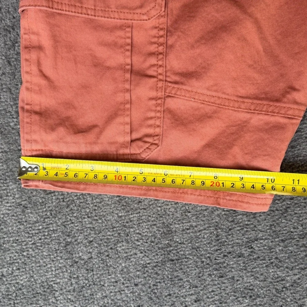 Wrangler Authentics Mens Cargo Shorts Coral Pink Size 32 Cotton Utility Summer